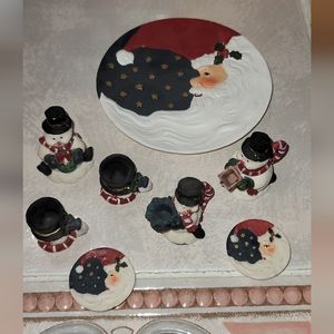 Collectible mini tea set and plate/saucers